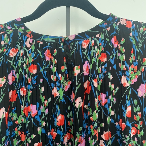 Zara Mini Shift Dress Floral Long Sleeve - Picture 6 of 9